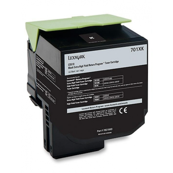 Lexmark 701XK 70C1XK0 BLACK 8K Yield REMANUFACTURED IN CANADA Toner for CS510 ONLY